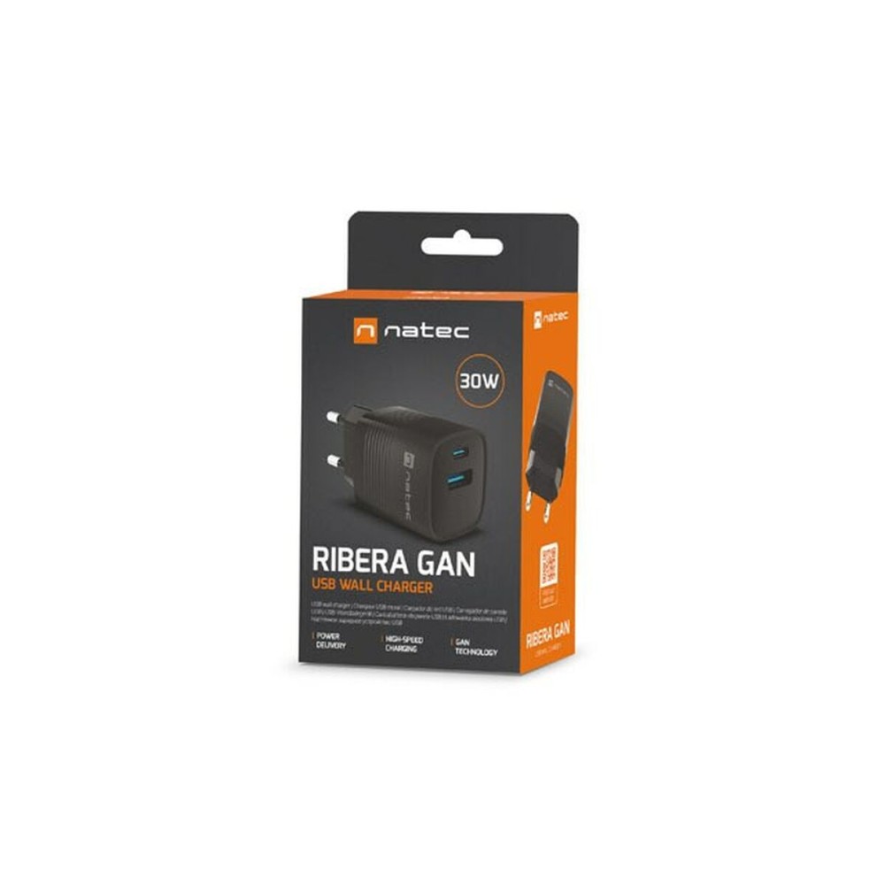 Wall Charger Natec NUC-2141 Black 30 W