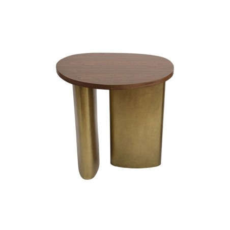 Side table Romimex Natural Metal MDF Wood 60 x 60 x 48 cm