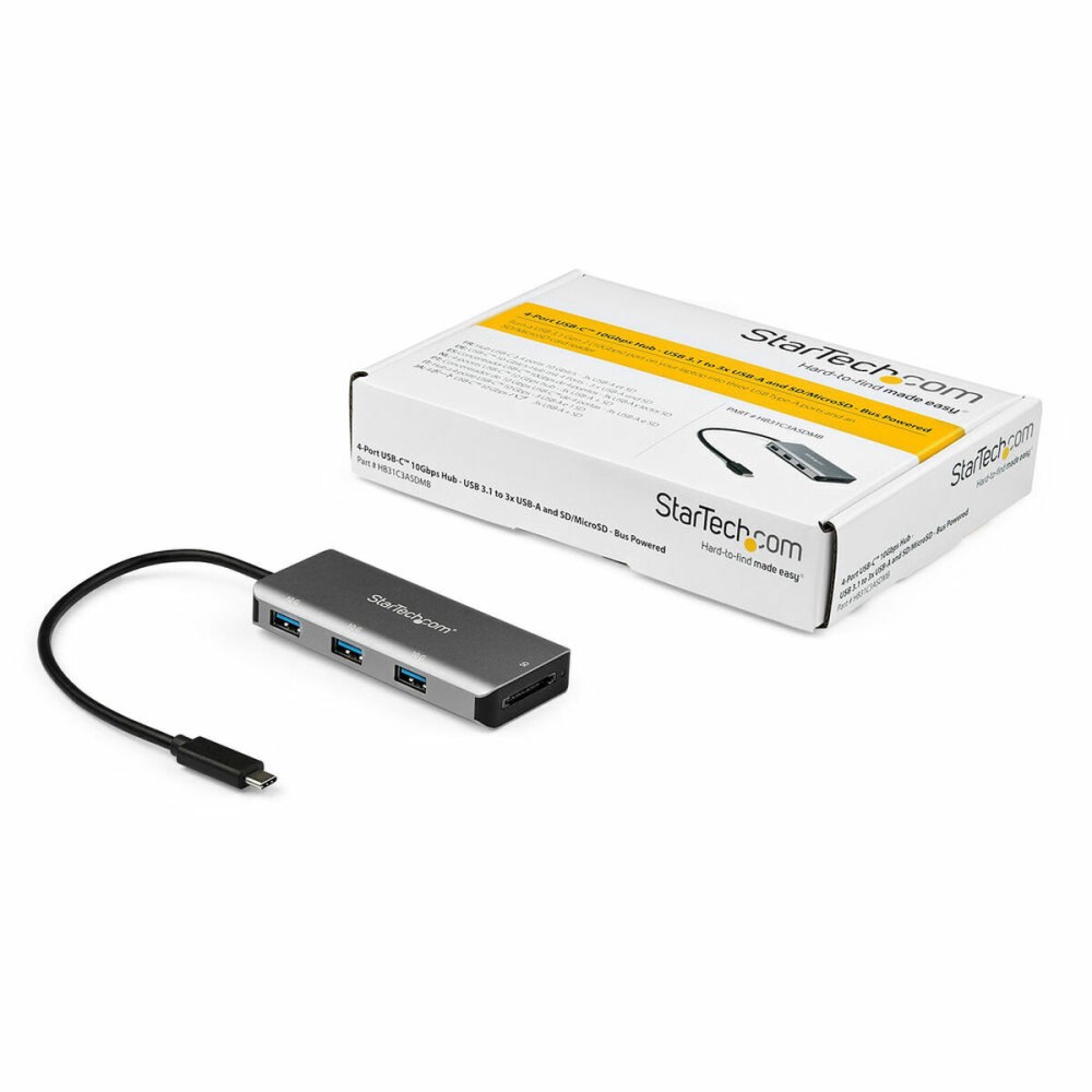 3-Port USB Hub Startech HB31C3ASDMB Silver