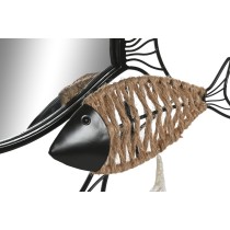 Wandspiegel Home ESPRIT Schwarz natürlich Fische 83 x 5,5 x 36 cm