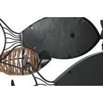 Wall mirror Home ESPRIT Black Natural Fish 83 x 5,5 x 36 cm