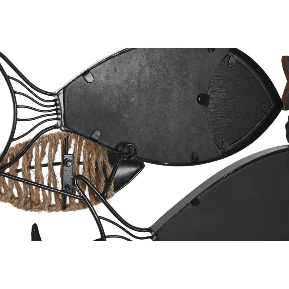 Wall mirror Home ESPRIT Black Natural Fish 83 x 5,5 x 36 cm