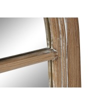Wall mirror Home ESPRIT Natural Window Stripped 80 x 3,5 x 140 cm