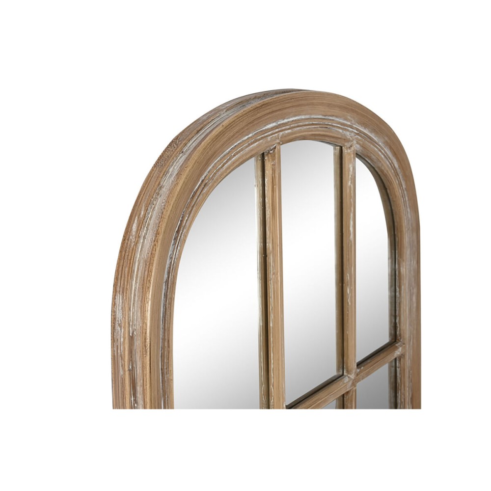 Wall mirror Home ESPRIT Natural Window Stripped 70,5 x 4 x 170,5 cm