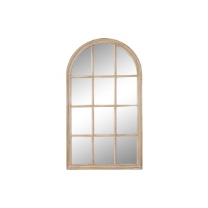 Wall mirror Home ESPRIT Natural Window Stripped 80 x 4 x 140 cm