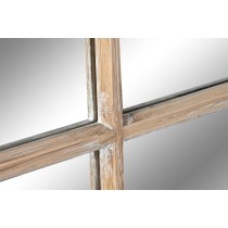 Wall mirror Home ESPRIT Natural Window Stripped 80 x 4 x 140 cm