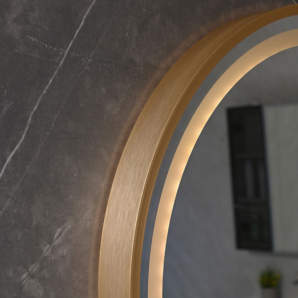 Ankleidespiegel Home ESPRIT Gold Aluminium 50 x 0,5 x 150 cm