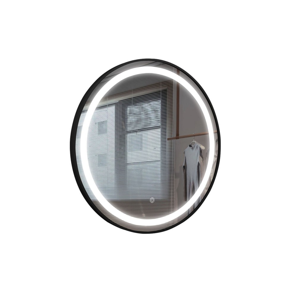 Wall mirror Home ESPRIT Black Modern 80 x 2 x 80 cm