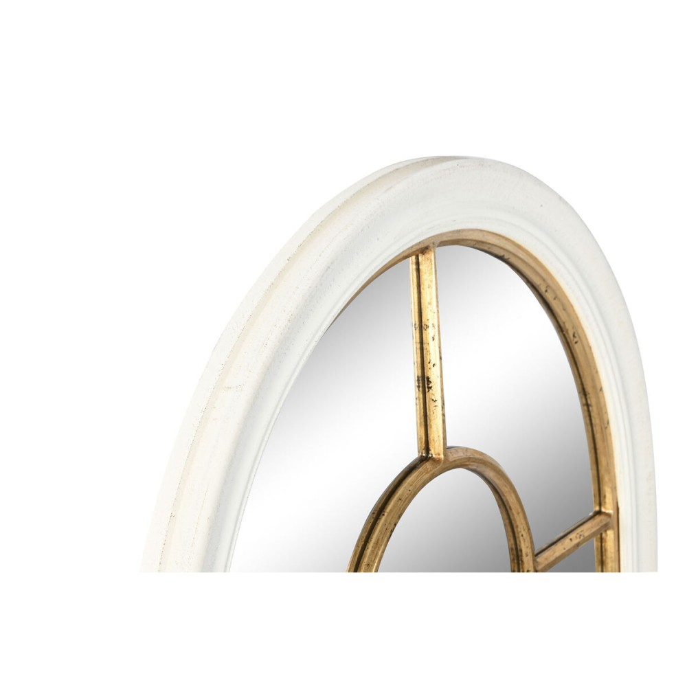 Wall mirror Home ESPRIT White Golden Window 68 x 4 x 128 cm