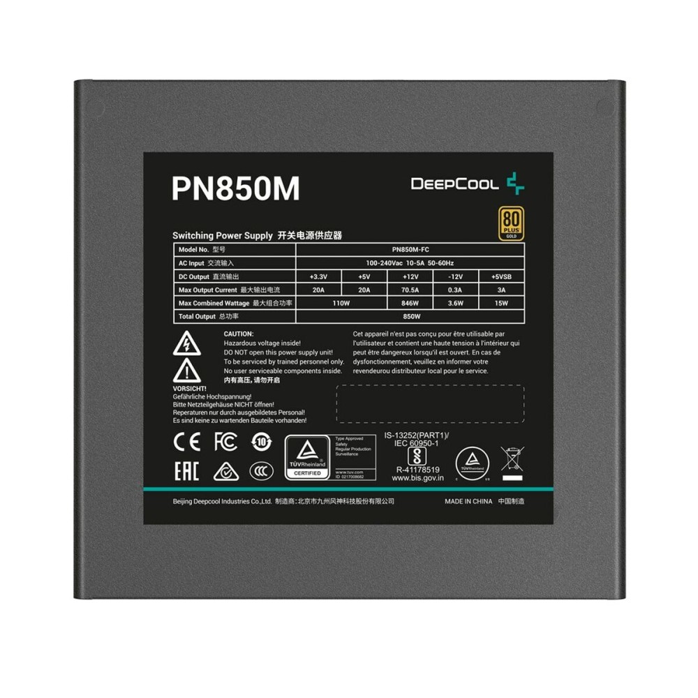 Power supply DEEPCOOL R-PN850M-FC0B-EU ATX 850 W 80 Plus Gold RoHS CE WEEE