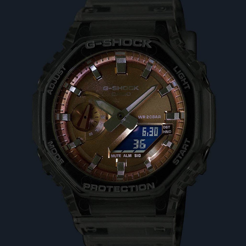 Herrenuhr Casio G-Shock BRIGHT METALLIC - LIGHT BLUE (Ø 44,5 mm)
