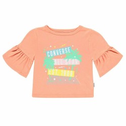 T shirt à manches courtes Enfant Converse  Ruffle  Saumon