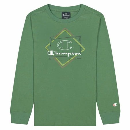 Children’s Long Sleeve T-shirt Champion Athletic Crewneck  Green