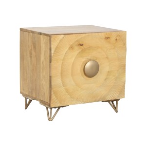 Nachttisch Home ESPRIT Gold natürlich 50 x 40 x 50 cm