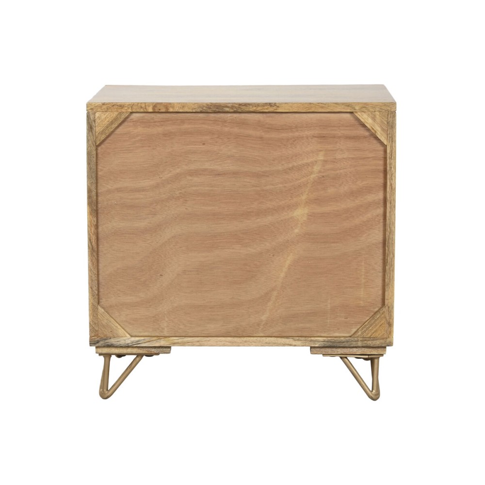 Table de Nuit Home ESPRIT Doré Naturel 50 x 40 x 50 cm