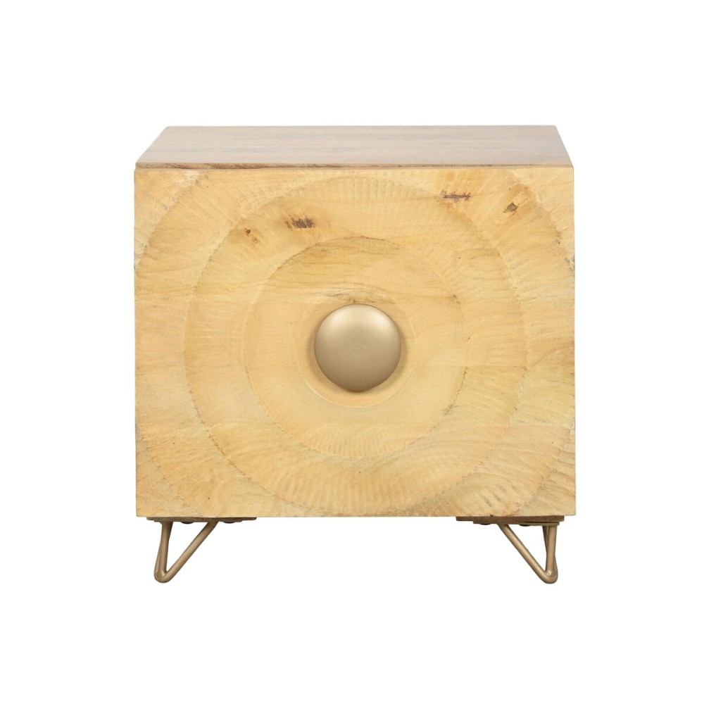 Table de Nuit Home ESPRIT Doré Naturel 50 x 40 x 50 cm