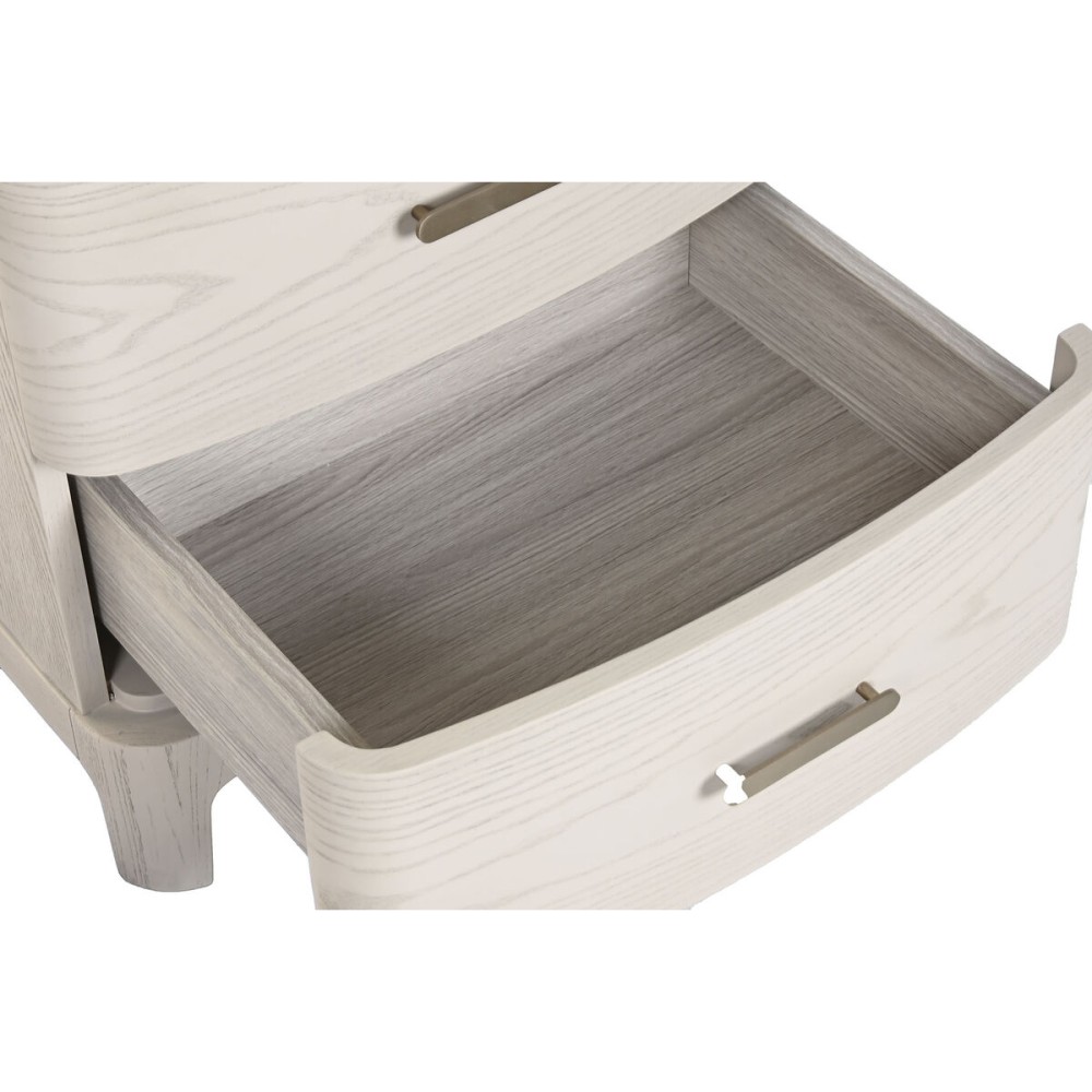 Table de Nuit Home ESPRIT Gris clair 53 x 42 x 56,2 cm