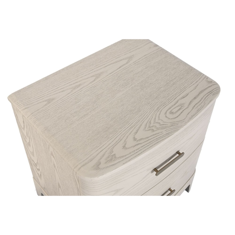 Table de Nuit Home ESPRIT Gris clair 53 x 42 x 56,2 cm