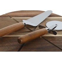 Pizza Mould Home ESPRIT Natural 30 x 40 x 1,5 cm (3 Pieces)