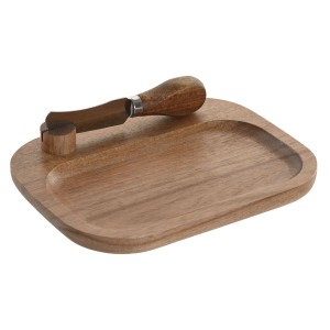 Käseschneidebrett Home ESPRIT natürlich 19,5 x 15 x 3 cm