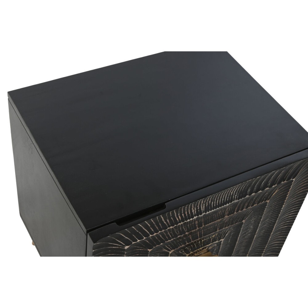 Nachttisch Home ESPRIT Schwarz Gold 50 x 40 x 50 cm