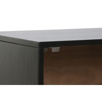 Table de Nuit Home ESPRIT Noir Doré 50 x 40 x 50 cm