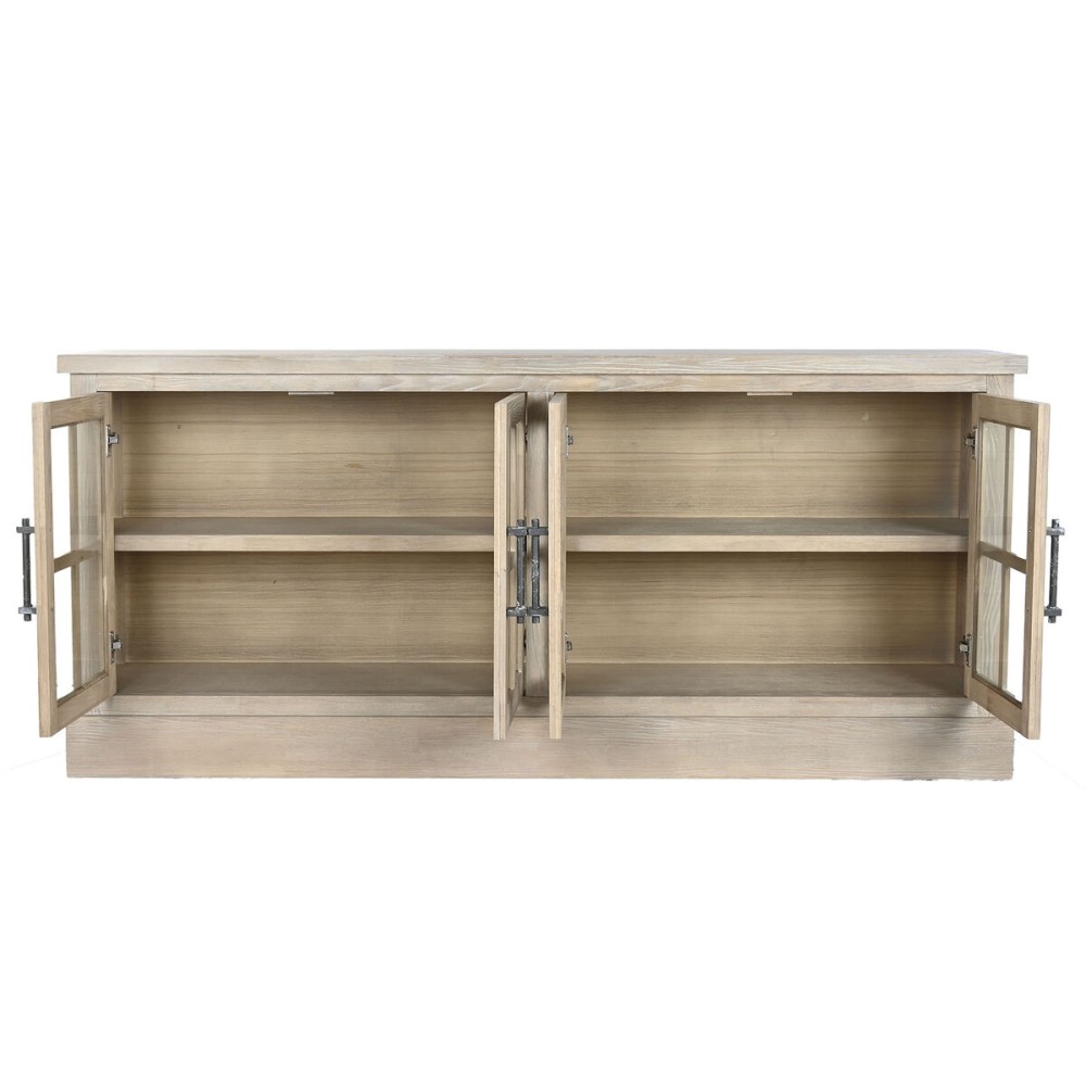 Buffet Home ESPRIT Naturel Bois Verre 180 x 40 x 82 cm