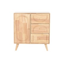 Sideboard Home ESPRIT Natural Metal Rattan Rubber wood 73,5 x 35 x 78 cm
