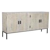 Buffet Home ESPRIT Blanc Métal Bois de manguier 180 x 40 x 85 cm