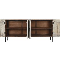 Anrichte Home ESPRIT Weiß Metall Mango-Holz 180 x 40 x 85 cm