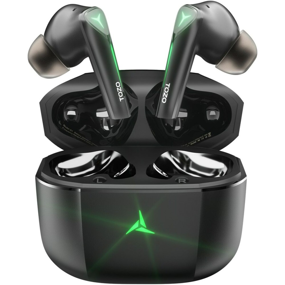 Kabellose Kopfhörer mit Ladebox TOZO Gaming Pods Schwarz