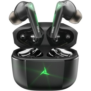 Kabellose Kopfhörer mit Ladebox TOZO Gaming Pods Schwarz