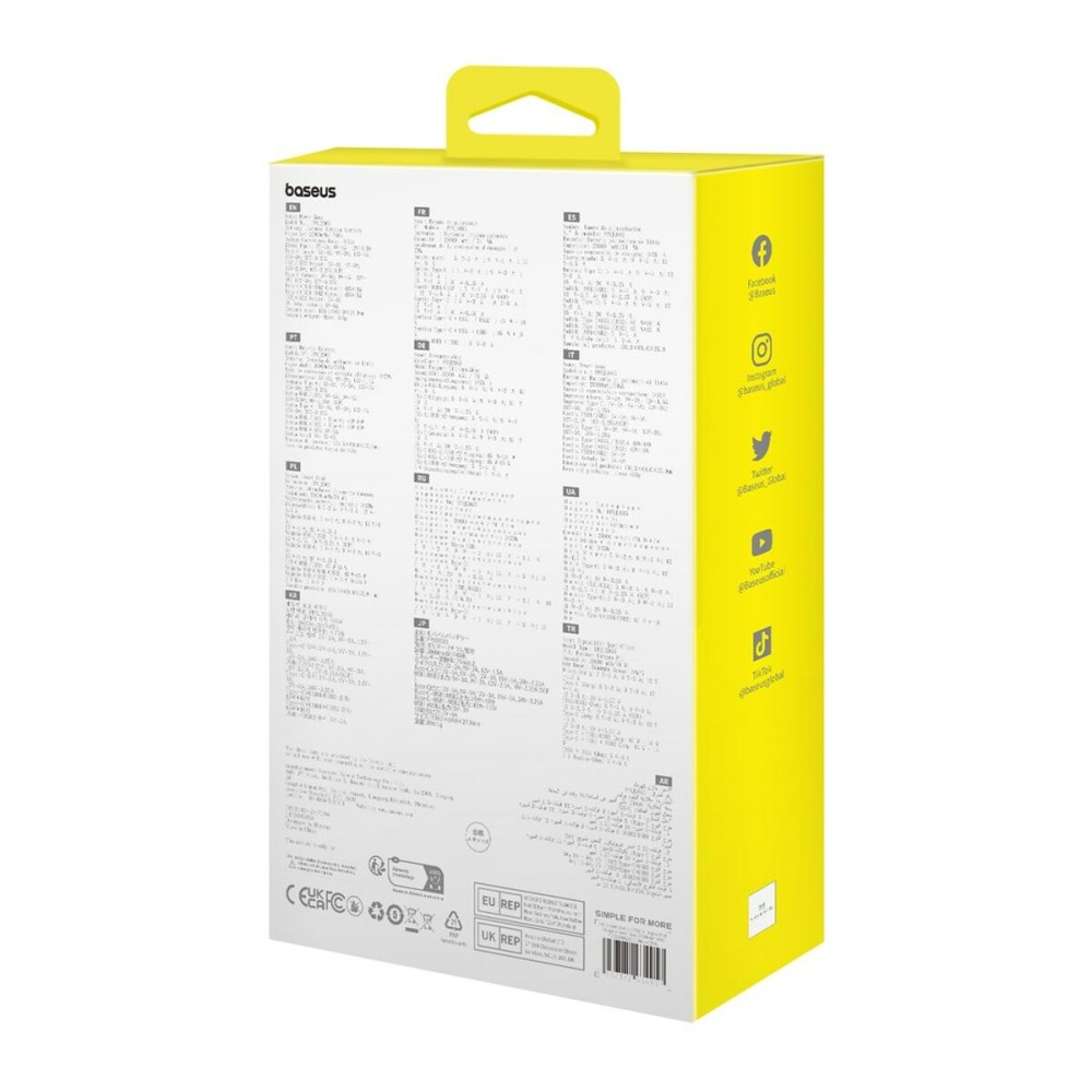 Powerbank Baseus P10022906213-00 Blanc 20000 mAh