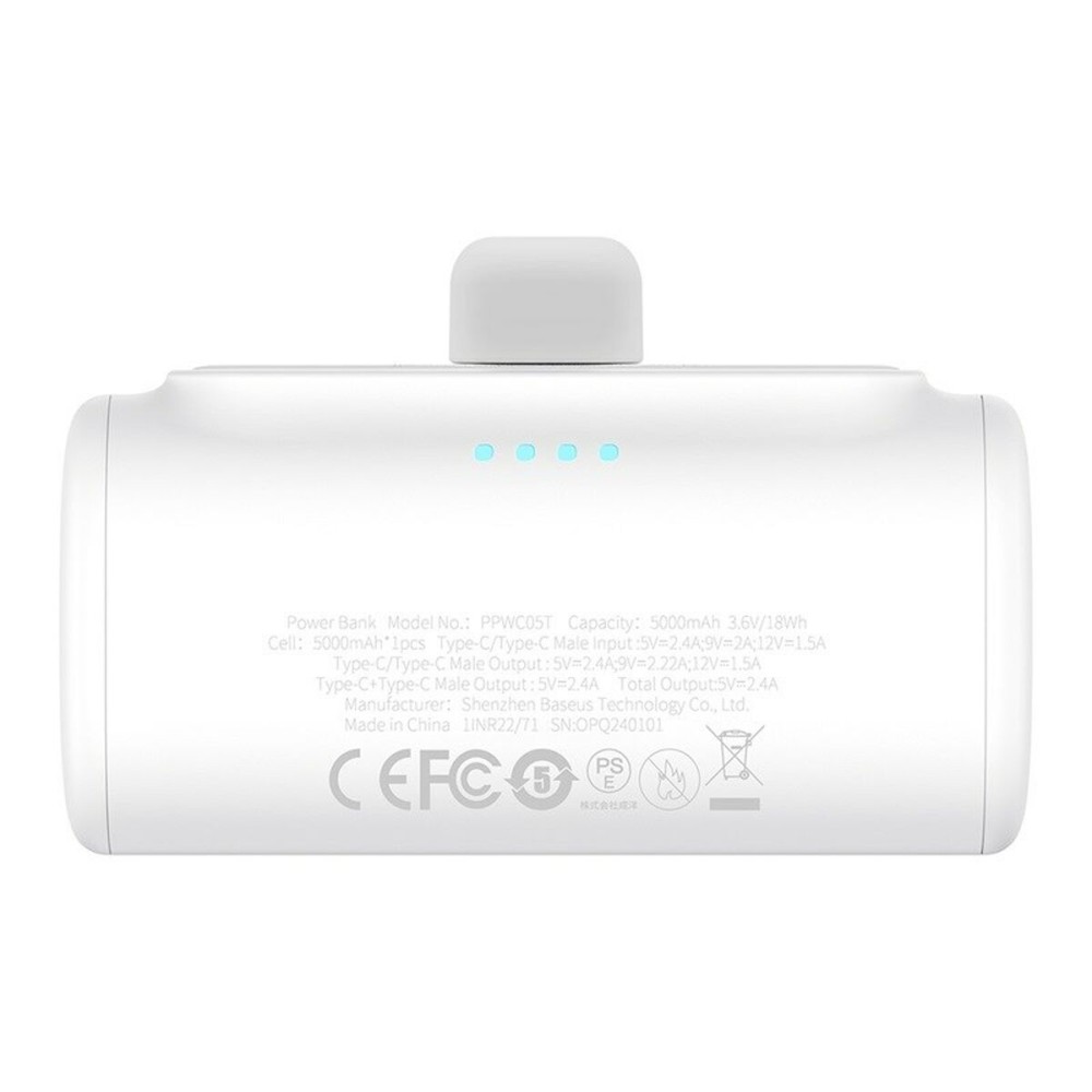 Powerbank Baseus P10068306213-00 Weiß 5000 mAh