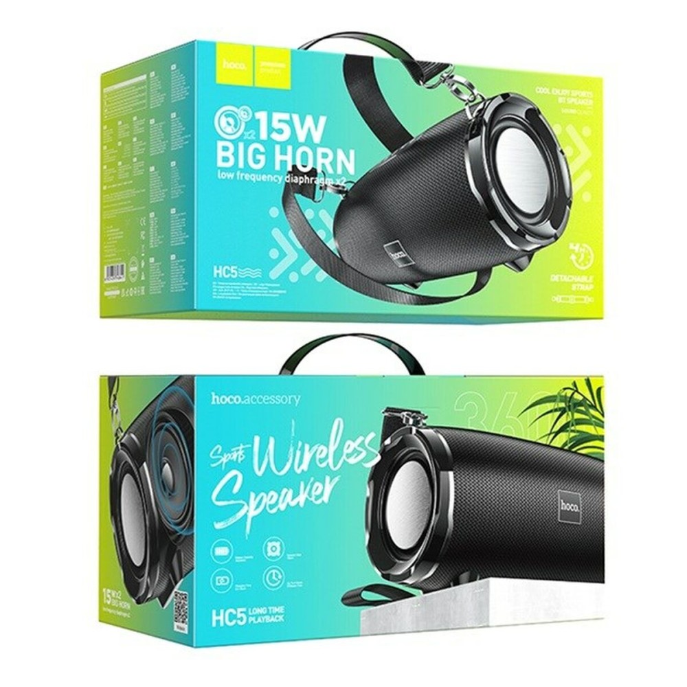 Tragbare Bluetooth-Lautsprecher Hoco HC5 Cool Enjoy Schwarz 2 x 15 W