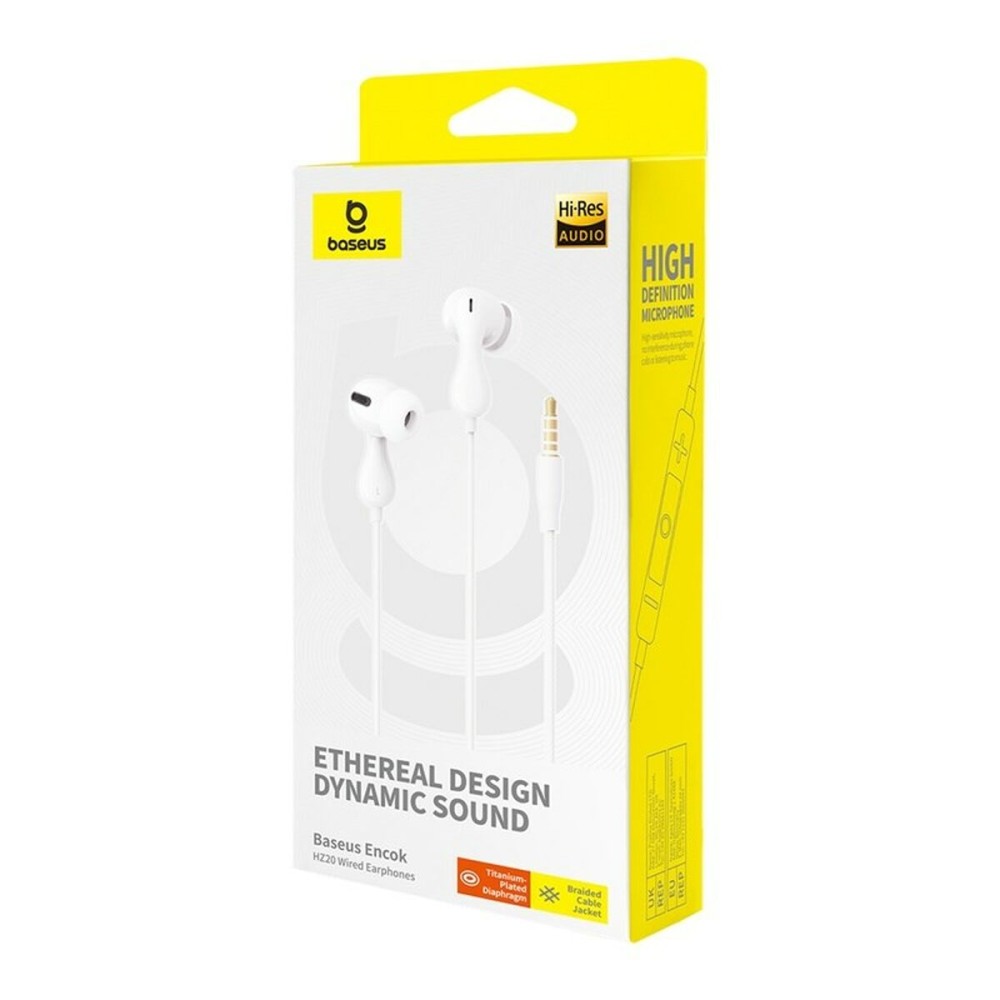 Casques avec Microphone Baseus Encok HZ20 Blanc Noir