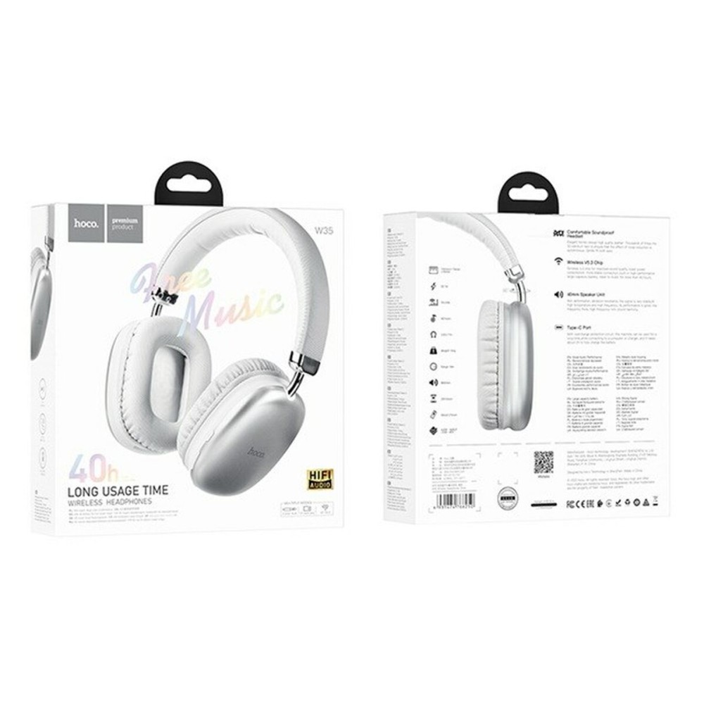 Bluetooth-Kopfhörer Hoco W35 Silberfarben