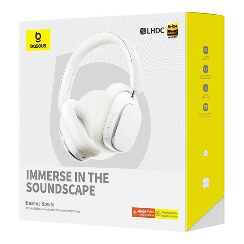Bluetooth-Kopfbügelkopfhörer Baseus Bowie H1 Pro Weiß
