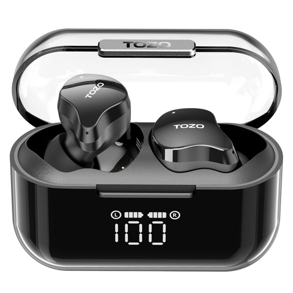 Kabellose Kopfhörer mit Ladebox TOZO T18 CRYSTAL BUDS Schwarz