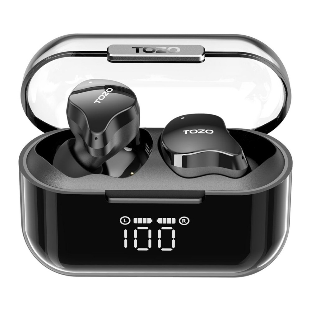 Kabellose Kopfhörer mit Ladebox TOZO T18 CRYSTAL BUDS Schwarz