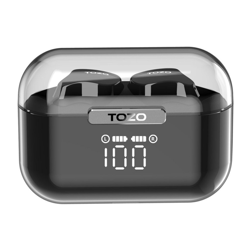 Écouteurs Sans Fil avec Étui de Charge TOZO T18 CRYSTAL BUDS Noir