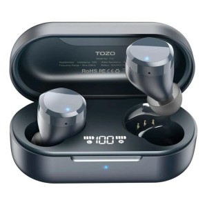 Écouteurs Sans Fil avec Étui de Charge TOZO T12S Noir
