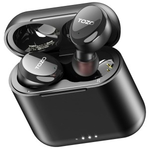 Kabellose Kopfhörer mit Ladebox TOZO T6S Schwarz