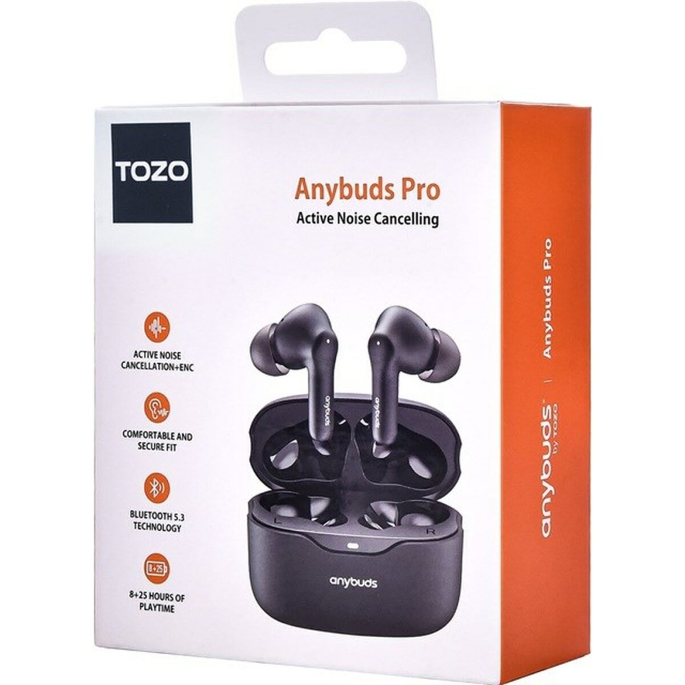 Kabellose Kopfhörer mit Ladebox TOZO Anybuds Pro Schwarz