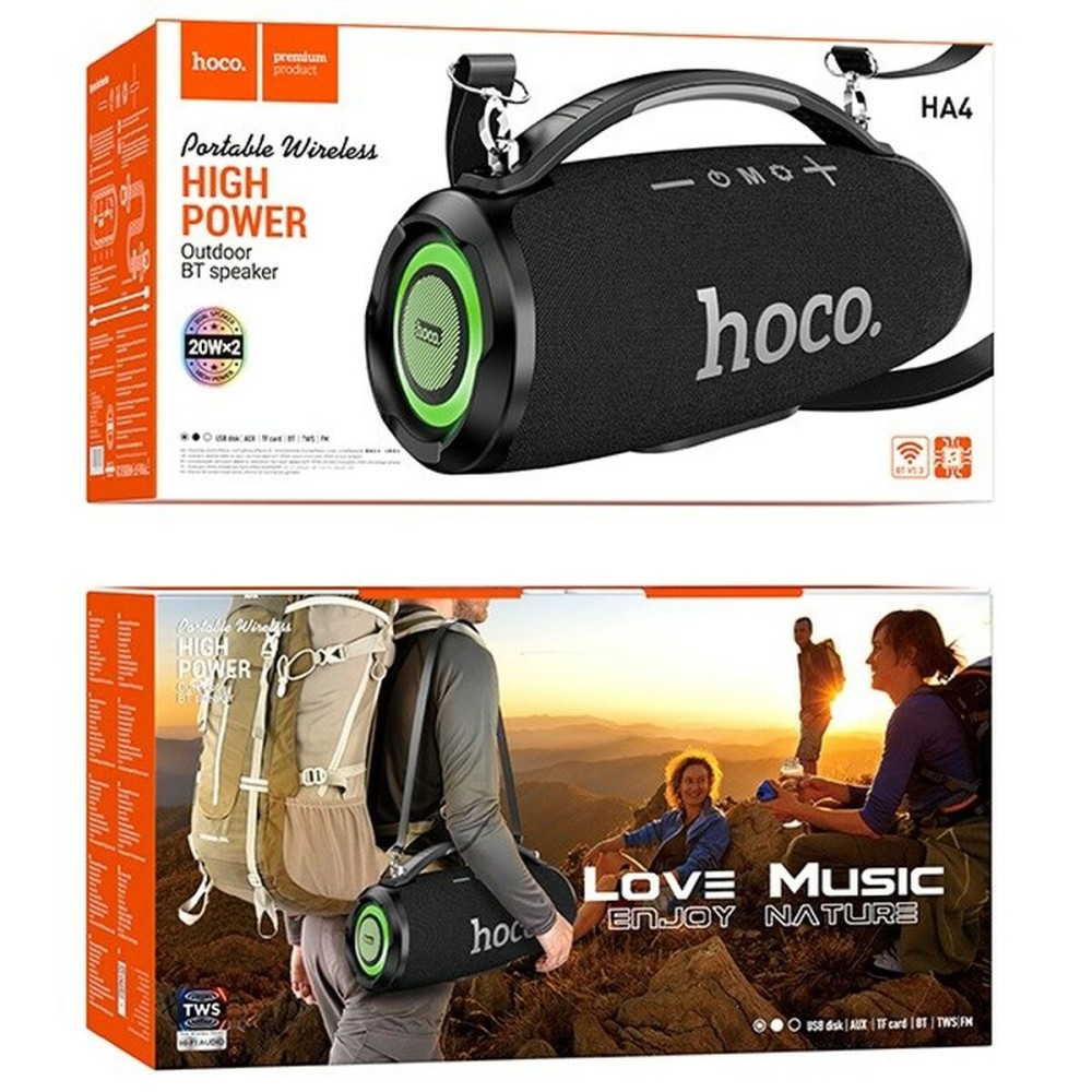 Tragbare Bluetooth-Lautsprecher Hoco HA4 Surge Schwarz