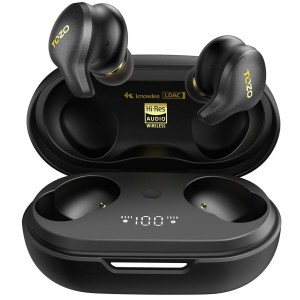Kabellose Kopfhörer mit Ladebox TOZO Golden X1 Schwarz Gold