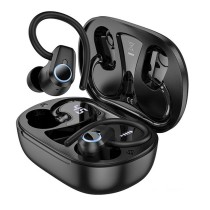 Kabellose Kopfhörer mit Ladebox Hoco EQ8 Pure Joy Schwarz