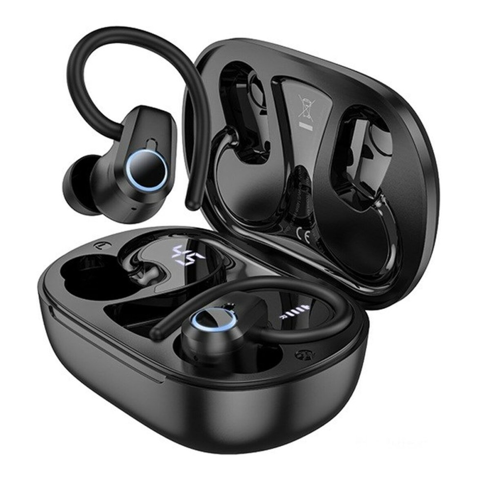 Kabellose Kopfhörer mit Ladebox Hoco EQ8 Pure Joy Schwarz