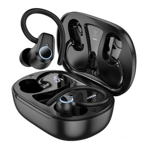 Kabellose Kopfhörer mit Ladebox Hoco EQ8 Pure Joy Schwarz