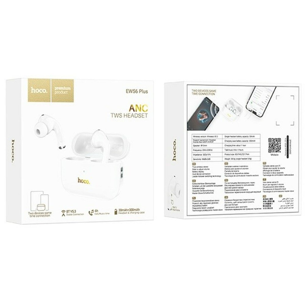 Écouteurs Sans Fil avec Étui de Charge Hoco EW56 Plus Generoso Blanc